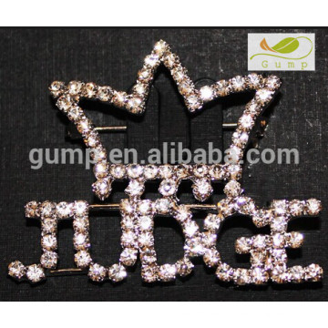 Broche cristalino del desfile de los Rhinestones de l